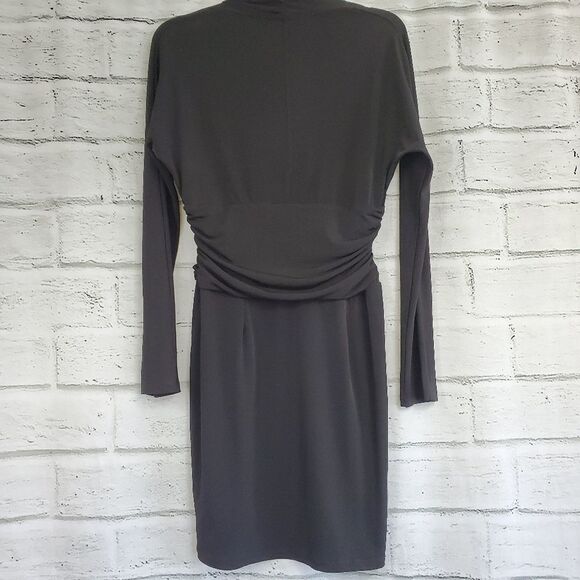 Boston Proper Black Long Sleev Dress Rouched - Picture 8 of 9